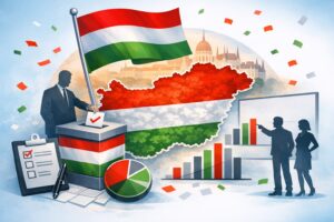 ungarija pred izbori - grafika AI generated