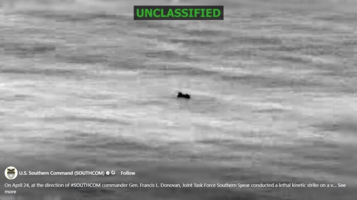 Слика од екранот од видеото објавено од U.S. Southern Command на Фејсбук.