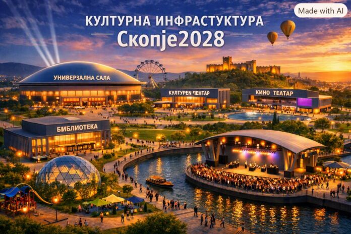 Ilustracija za zelbite veteni vo programata za Skopje2028 - made by AI