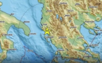 Mapa za zemjotresot vo Albanija