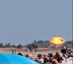 A Greek military plane crashed during an air show.