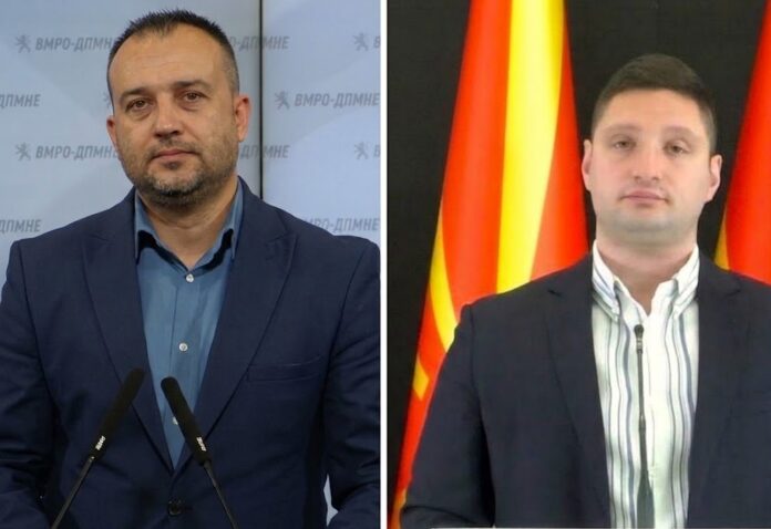 MIle Lefkov ( levo) i Jon Frckoski (desno) kombo foto VMRO-DPMNE i SDSM