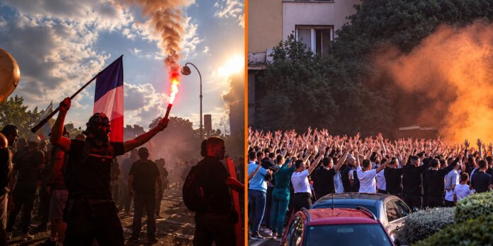 Combo foto, French protest
